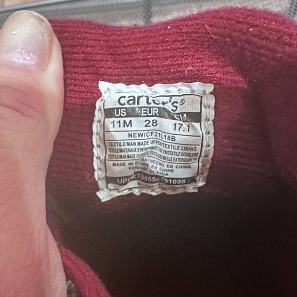 Carters Boots Rugged Lace Up w Strap Closure Textured Knit Upper Size Boy 11 M - Picture 16 of 16